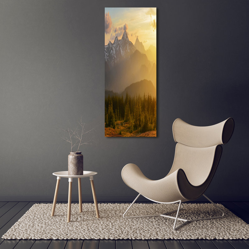 Sunset Mountains - Wrapped Canvas Print