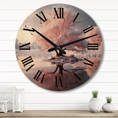 Horloge murale hivernale pêche en hiver