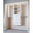 Modular Closets Closet System Walk-In Sets, 2 Double Hanging Unit with 4 Drawer Shelf Tower-1511519686