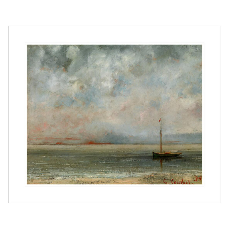 «Clouds over Lake Geneva» par Gustave Courbet, impression giclée encadrée, H 23,5 po x l 27,82 po
