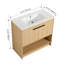 Bathroom Vanity With Ceramic Sink, 5 Soft Closing Doors, Freestanding Bathroom Cabinet Vanity-113448754