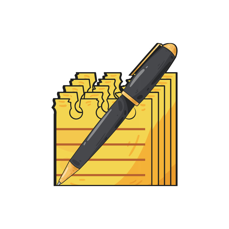 SP13101 Feuilles de stylo et de bloc-notes