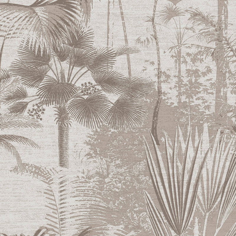 Sublime Jungle Texture Neutral 10m x 52cm Matte Wallpaper Roll