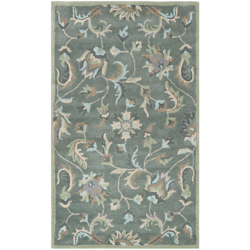 Arber Jardin Hand Tufted Wool Floral Rug, Rectangle 3' x 5'