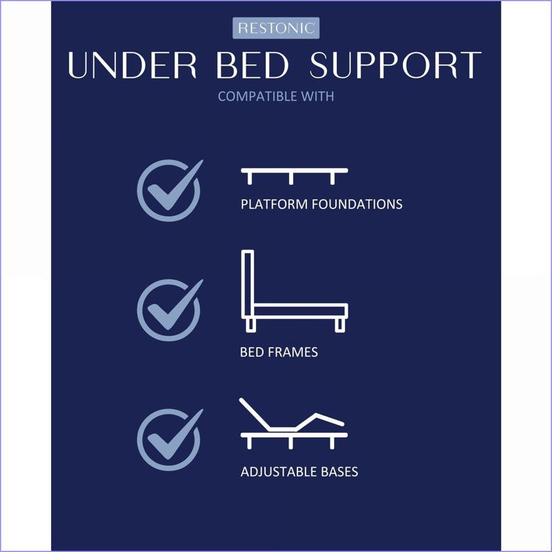 Mattresses | Restonic TempaGel 13'' Lux Firm Hybrid Cooling Twin Mattress | Foam | Light Gray