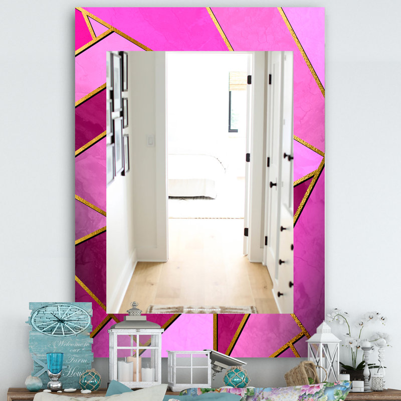 Flat Mirror, 39.4" H x 29.5" W, Purple
