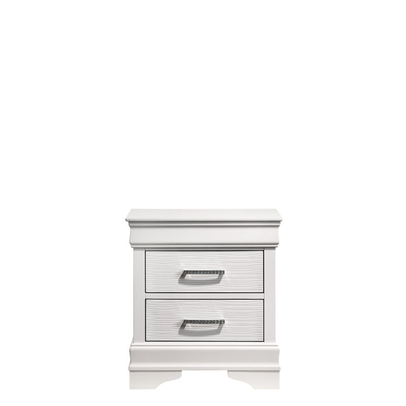 Table de chevet élégante pour chambre à coucher 2 en blanc