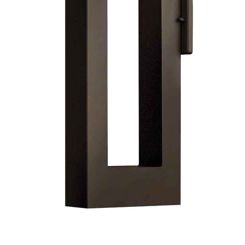 Large Wall Mount Lantern, Bronze, 24" H x 3" W x 7.5" D