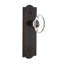 Meadows Plate with Oval Clear Crystal Door Knob-1254009677