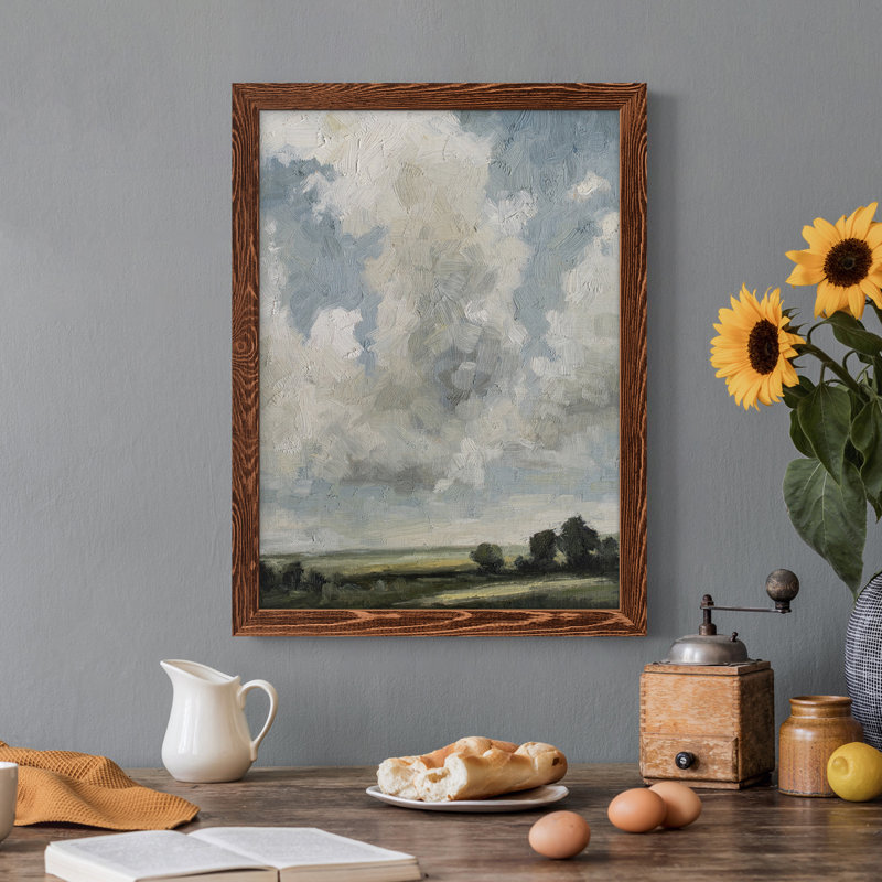 «Gathering Clouds», reproduction de cadre photo sur toile, H 23 po x l 32 po x P 1 po, Cadre en érable