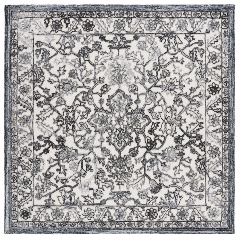 Trace Hand Tufted Performance Oriental Rug, Square 6'
