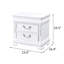 Table de chevet avec USB, blanc
