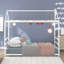 Lit plateforme simple en métal avec toit et cheminée (aucun sommier requis, durable)-1853144857-1853144856