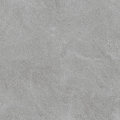 Carrelage mural en porcelaine à aspect marbre 24 "x 24" gris Shandar