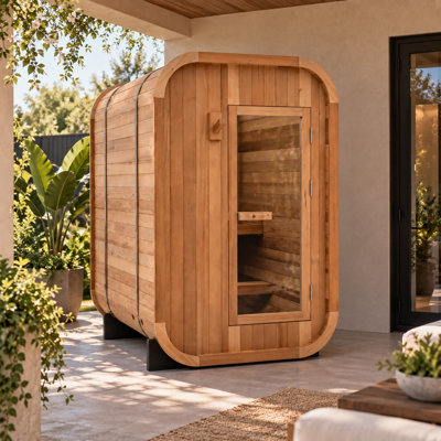 Duo Outdoor Sauna - 2 Person W/ Harvia Kip 8kw Heater
