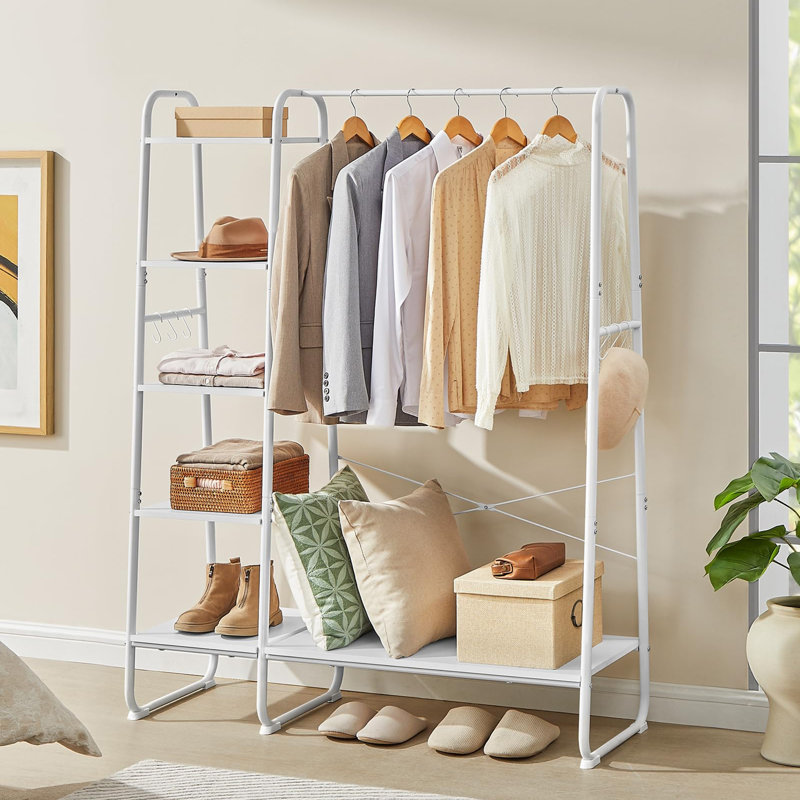 120 cm Clothes Rack, Cloud White + Matte White