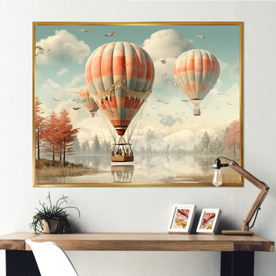 " A Playful Hot Air Balloons Bliss I " Color Photography Print