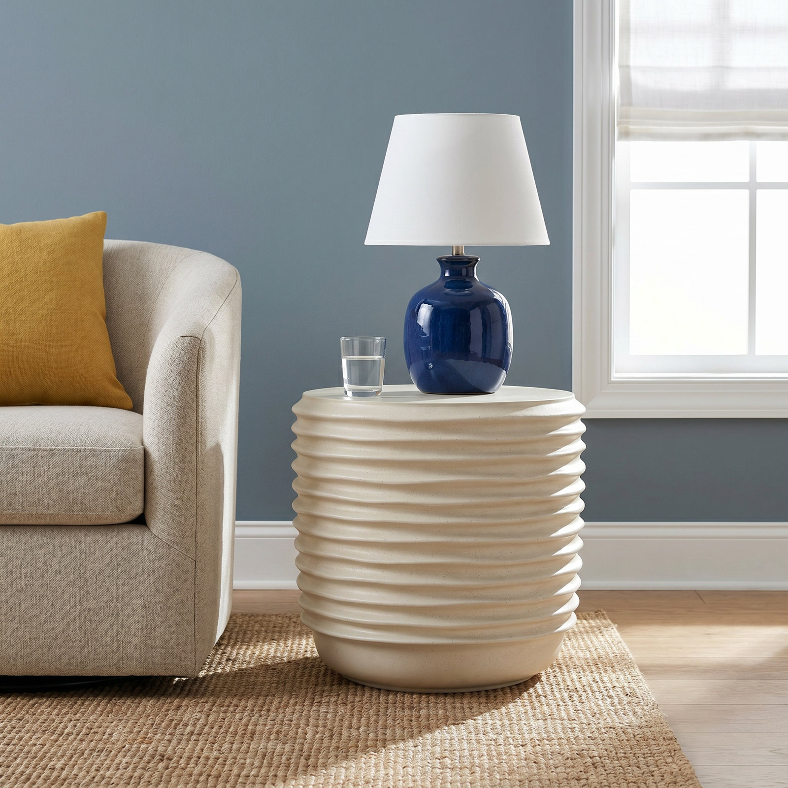 Baxley 24" End Table, Ivory