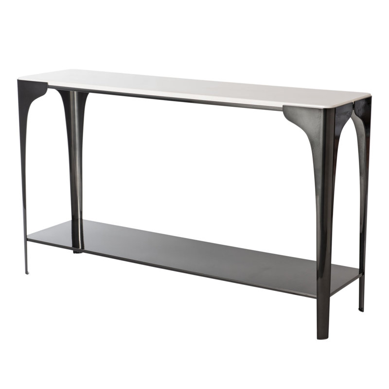 Cove Marble Top Console Table, Ink