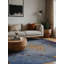 Tapis bleu lavable à la machine-715516116