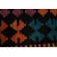 Tapis oriental réversible en laine Kilim 9 x 11