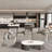 Magedan 126" L-shaped Sectional Pull-out Sofa with Charging Devices, Cup Holders and Pillows-1606266599