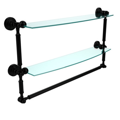 Retro Wave 2 Piece Tiered Shelf with Towel Bar