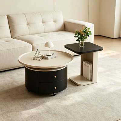 Table basse de salon mobile sur roulettes