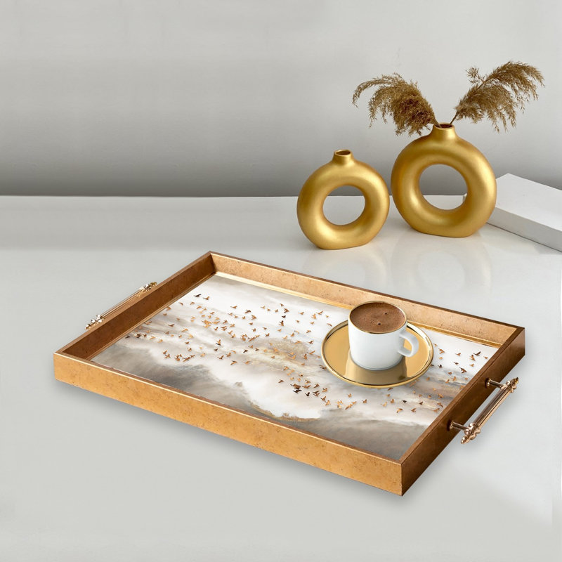 Elegant Glass Tray, 19.7 x 11.4 x 1.4 inches | 100% Durable Glass Construction | Easy to Clean with Damp Cloth | Ideal for Serving, Decorative Display, and Organizing | Stylish Addition to Home Décor