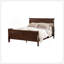Mobilier de chambre à coucher pour lit de taille grande avec 1 lit de cerisier foncé Louis Phillipe