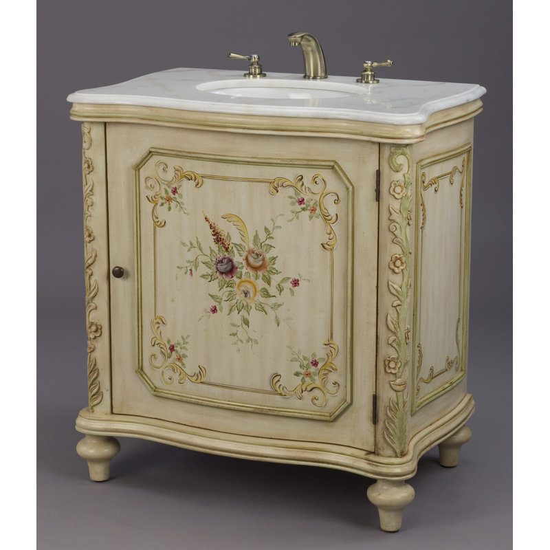 33'' Single Bathroom Vanity with Stone Top
