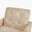 Fauteuil d'appoint capitonné avec accoudoirs carrés, revêtement en polyester doux, coussin moelleux et ressorts hélicoïdaux pour plus de confort et de durabilité-307568909