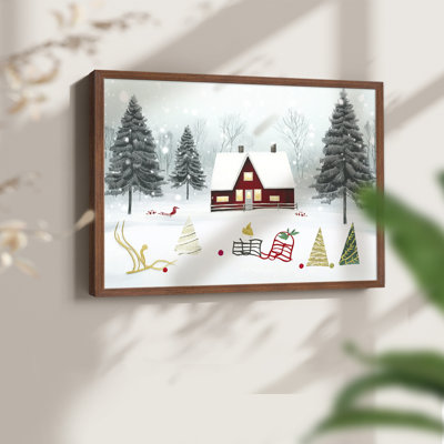 Chirstmas Art-XCII -Framed Print - Restickable