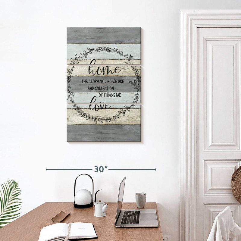 Plaque murale Kema Home Love Wreath, H 32 po x l 20 po