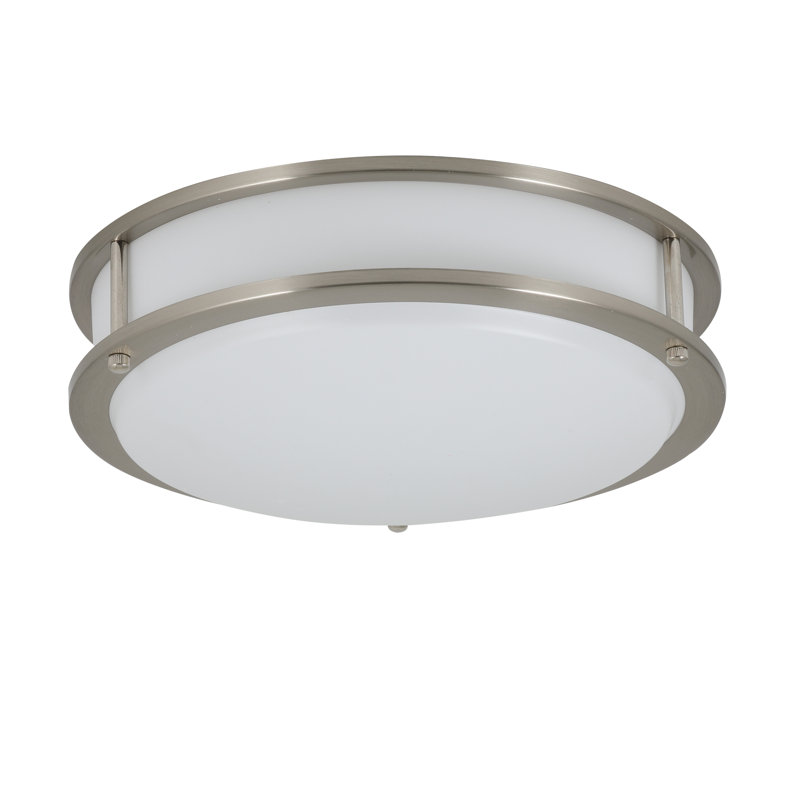 Arjit Flush Mount, Brushed Nickel, 3.82" H x 12" W x 12" D