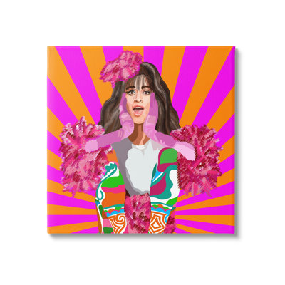 «Camilla» par Lynnda Rakos - Bold Pink Orange Stripes
