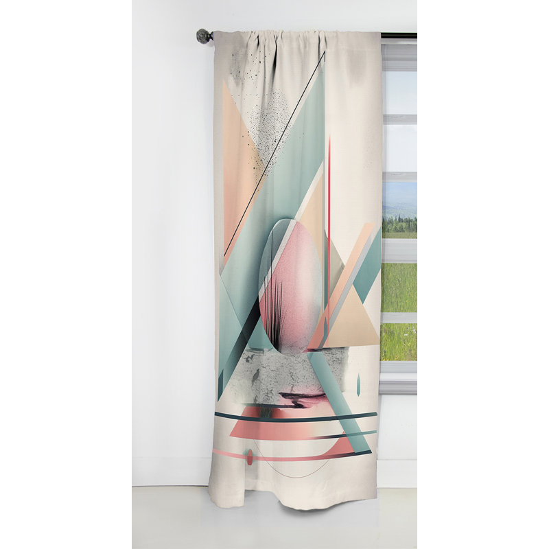 Tupper - Minimalism Abstract Blackout Curtain - 1 Panels, 52" W x 84" L