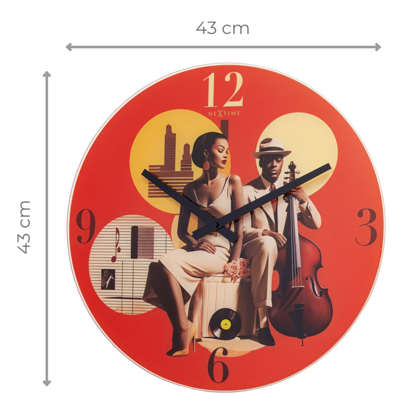 Designer Glass Analogue Wall Clock