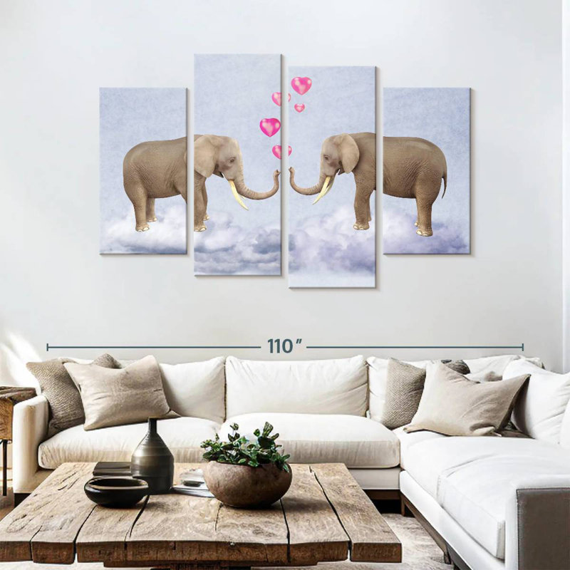 Hardie Elephant Love, 54" H x 84" W