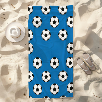  Microfiber Beach Towel Lightweight Travel Towel, Absorbent No Fade,30"x60",Soccer ball sport