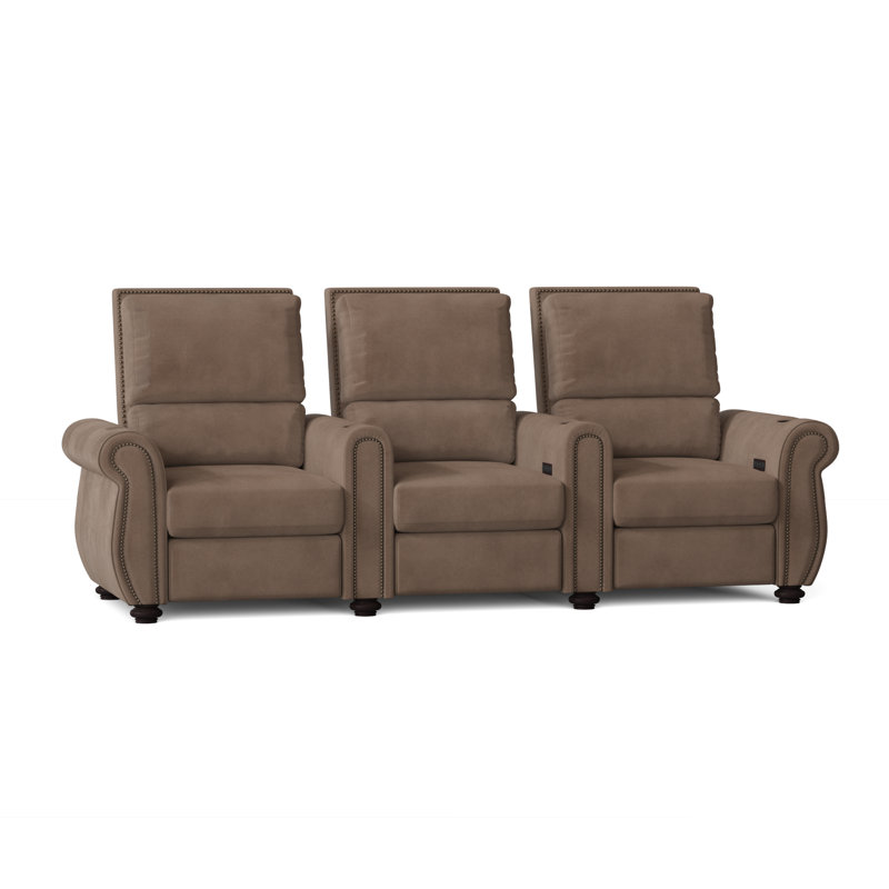 Canapé de cinéma maison Stallion XL200 (rangée de 3), Sable Smartsuede