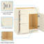 Meuble-lavabo en contreplaqué blanc antique - Construction d'armoire silencieuse et fonctionnelle-1026405258