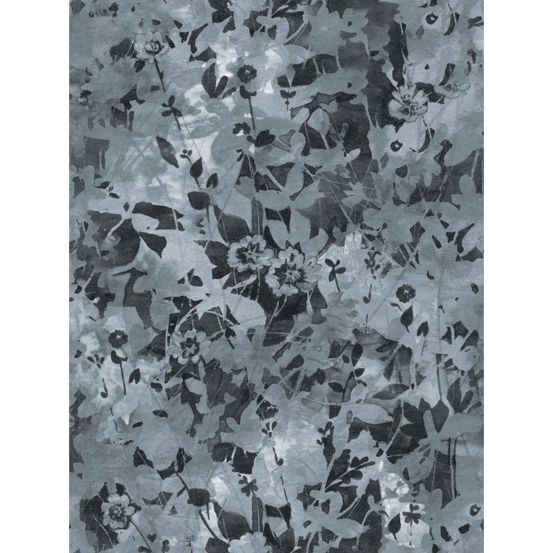 Papier peint pelez et collez, Noir / Gris