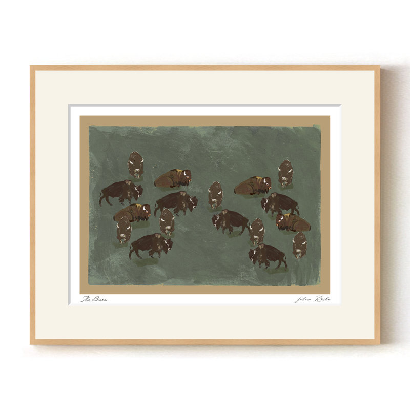 The Bison, Tan, 24" H x  32" W