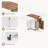 Folding Drop Leaf Dining Table with Storage and Lockable Wheels, White