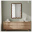 Miroir de salle de bain 24 x 36 en bois massif avec cadre irrégulier pour salon et entrée