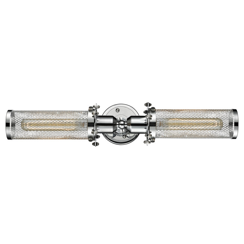 Appliquee à bras 2 lumières Weldy, Bronze huilé, Ampoule incandescente rétro de 60 watts, Bronze huilé