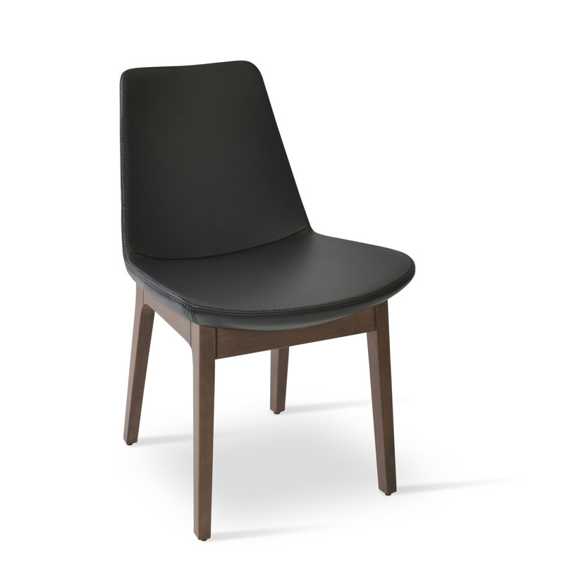 Eiffel Wood Side Chair, Walnut , Red Camira Wool