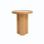 Table de bout ronde en bois massif, naturel