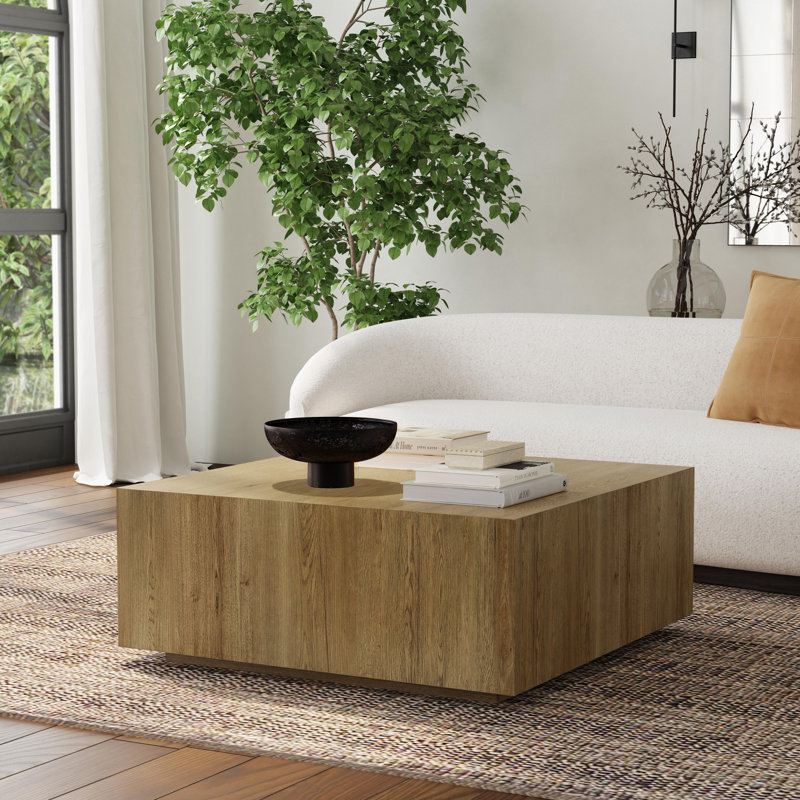 Layne 42" Square Coffee Table, Natural